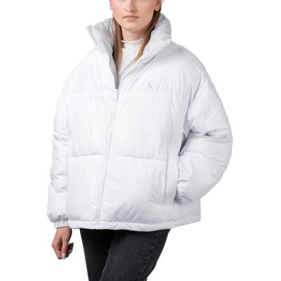 Calvin Klein Reversible Short Puffer Jacket Bright White / Ghost S Damen Calvin Klein Reversible Short Puffer Jacket Bright White / Ghost S Damen