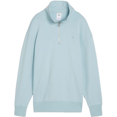 Puma Yona Half-Zip Crew Sweater Turquoise Surf M Damen Puma Yona Half-Zip Crew Sweater Turquoise Surf M Damen