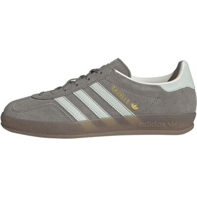 Adidas Originals Gazelle Indoor Silver Pebble / Linen Green / Gum 36 Damen Adidas Originals Gazelle Indoor Silver Pebble / Linen Green / Gum 36 Damen