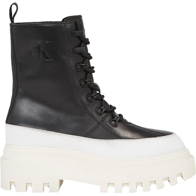 Calvin Klein Flatform Lace Up Black / Bright White 40 Damen Calvin Klein Flatform Lace Up Black / Bright White 40 Damen
