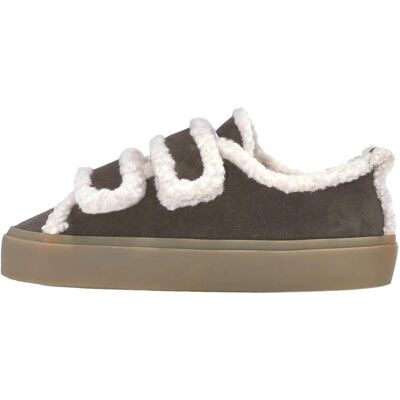 Inuikii Shearling Low Velcro Dark Brown 38 Damen Inuikii Shearling Low Velcro Dark Brown 38 Damen