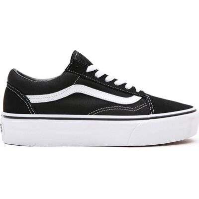 Vans Old Skool Plateau Sneaker Black / White 38 Damen Vans Old Skool Plateau Sneaker Black / White 38 Damen