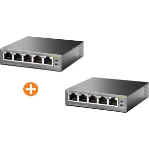 2x TP-LINK TL-SG1005P 5x Port Switch, Unmanaged, PoE