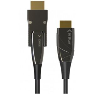 Techly Micro HDMI/HDMI 4K 60Hz AOC LWL Anschlusskabel St./St. 100m schwarz