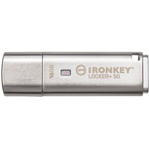 Kingston 16 GB IronKey Locker+ 50 Verschlüsselter USB-Stick Metall USB 3.2 Gen1