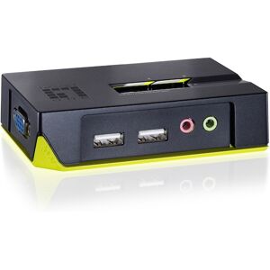 LEVELONE 2-Port USB VGA KVM Switch, audio support