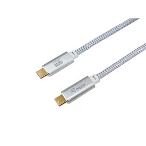 EQUIP 128358 USB 3.2 Gen 2 C-auf-C-Kabel 2,0m PD100W 4K/60Hz 10Gbps, Weiß