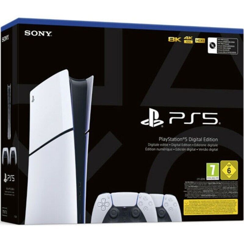 Sony PS5 Konsole SLIM Digital Konsole + 2. Controller