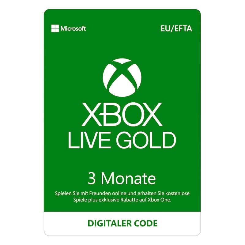 Microsoft Xbox Live Gold 3 Monate Mitgliedschaft