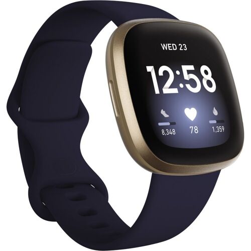 Fitbit Versa 3 Smartwatch midnight/soft gold aluminum Smartwatch