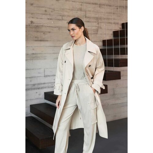 MARC AUREL Trench-Coat aus schimmerndem Baumwoll-Mix weiß 34