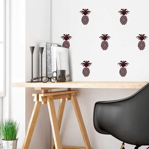 Wall-Art Wandtattoo WALL-ART „Ananas Set“ Wandtattoos Gr. B/H: 50 cm x 78 cm, Natur, braun Wandtattoos Natur