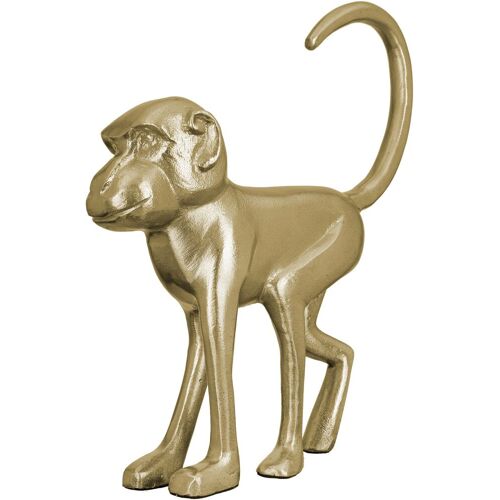 Tierfigur GILDE "Skulptur Monkey" Dekofiguren Gr. B/H/T: 30 cm x 34 cm x 8 cm, goldfarben Tierfiguren