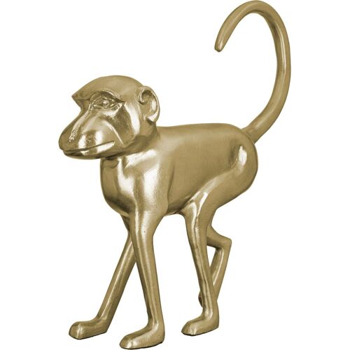 Tierfigur GILDE "Skulptur Monkey" Dekofiguren Gr. B/H/T: 41 cm x 45 cm x 11 cm, goldfarben Tierfiguren