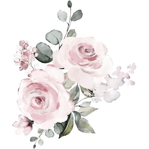 Queence Wandtattoo QUEENCE „Charleen“ Wandtattoos Gr. B/H: 80 cm x 80 cm, Blume, rosa Wandtattoos Natur