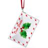 Dekofigur SWAROVSKI "Weihnachtsbaum Holiday Cheers Brief an Santa Ornament, 5630339" Dekofiguren Gr. B/H/T: 0,8 cm x 2,4 cm x 3,9 cm, bunt (rot, grün, weiß, kristallweiß) Weihnachtsengel Weihnachtsfiguren Swarovski Kristall