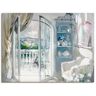 Leinwandbild ARTLAND "Sonniger Raum" Bilder Gr. B/H: 120 cm x 90 cm, Fensterblick Querformat, 1 St., weiß Leinwandbilder