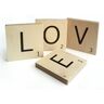 Wandspruch WALL-ART "Scrabble Deko Buchstaben Love" Wandtattoos Gr. B/H/T: 20 cm x 20 cm x 0,9 cm, braun (vintage braun) Wandtattoos Sprüche