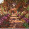 Wandbild ARTLAND "Weg in Monets Garten Giverny. 1902" Bilder Gr. B/H: 100 cm x 100 cm, Wandaufkleber - Vinyl Garten, 1 St., bunt Kunstdrucke