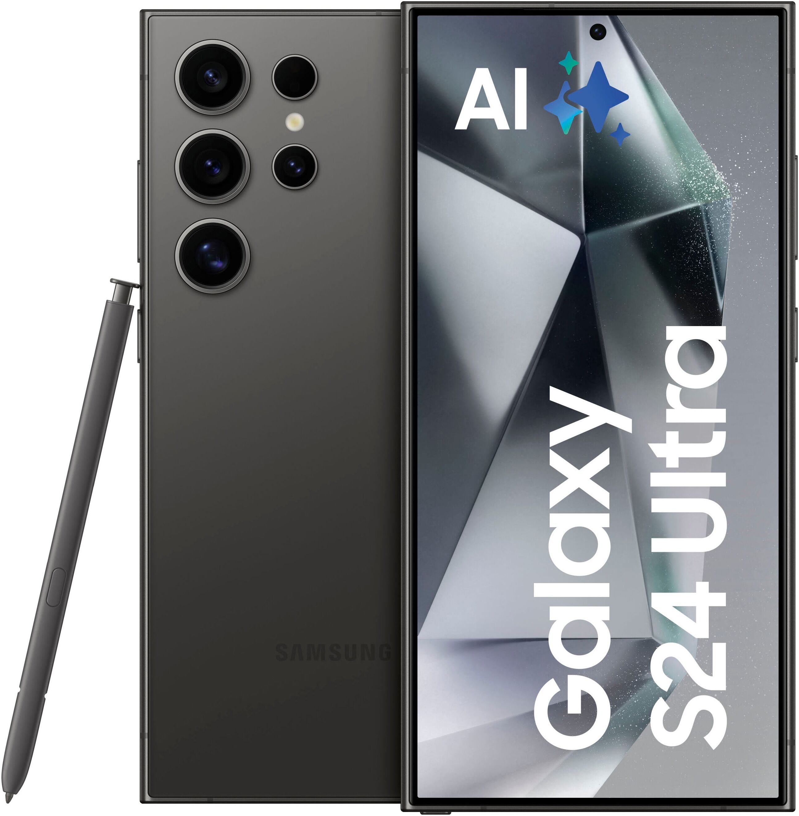 SAMSUNG Smartphone "Galaxy S24 Ultra 256GB" Mobiltelefone AI-Funktionen schwarz (titanium black) Smartphone Android Bestseller