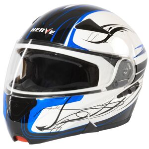 Nerve Motorradhelm NERVE "NH5008" Helme Gr. XL Kopfumfang: 61 cm - 62 cm, schwarz (weiß, blau, schwarz) Motorradhelme Helm