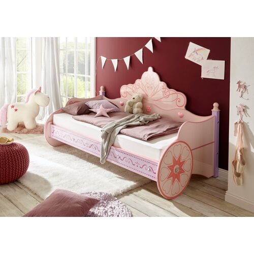 Begabino Kinderbett, für kleine Prinzessinnen Liegefläche B/L: 90 cm x 200 Betthöhe: 37 cm, kein Härtegrad, ohne Matratze pink Kinderbett