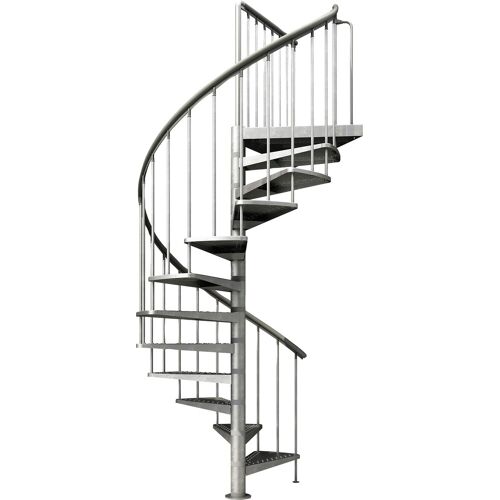 DOLLE Außentreppe „Gardenspin“ Treppen mit 15 Stufen silberfarben Treppen