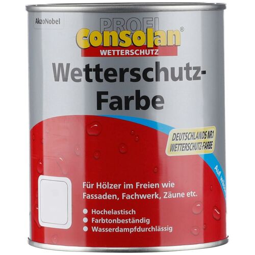 CONSOLAN  Wetterschutzfarbe "Profi Holzschutz" Farben 0,75 Liter, weiß Gr. 0,75 l, weiß Farben Lacke