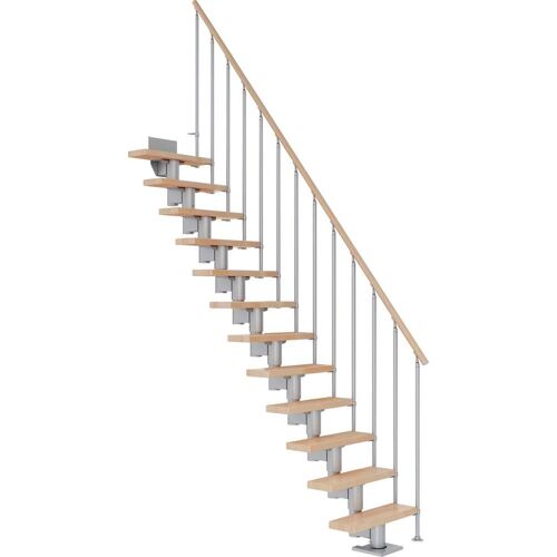 DOLLE Mittelholmtreppe „Dublin“ Treppen BucheMetall Gr. gerade, grau (perlgrau) Treppen