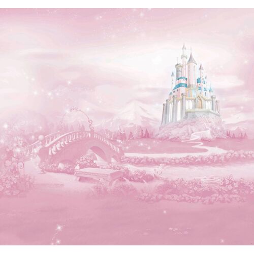 Disney Fototapete Prinzessinnen Schloss, Rosa - 300x280cm B/L: 3 m x 2,8 bunt Fototapeten Tapeten Bauen Renovieren