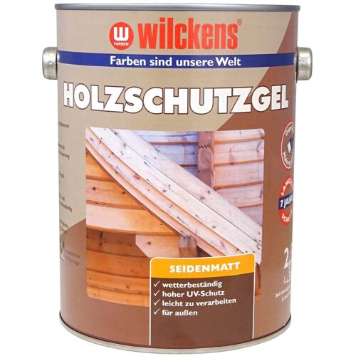 WILCKENS FARBEN Holzschutzlasur "Holzschutzgel" Farben seidenmatt 2,5 l, beige Holzfarben Lasuren