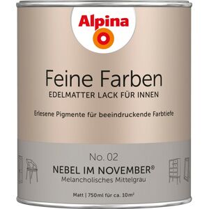 ALPINA Lack "Melancholisches Mittelgrau" Farben Gr. 0,75 l, grau (melancholisches mittelgrau) Alpina Markenwelt