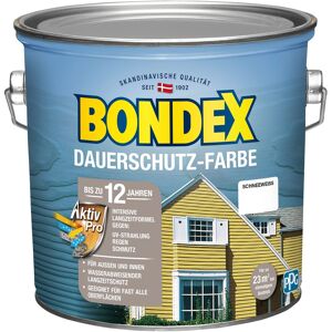 BONDEX Wetterschutzfarbe "DAUERSCHUTZ-FARBE" Farben für Außen und Innen, Wetterschutz mit Aktiv Pro Langzeitformel Gr. 2,5 l, weiß (schneeweiß) Farben Lacke