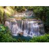 PAPERMOON Fototapete "Huay Mae Khamin Waterfall" Tapeten Gr. B/L: 2,5 m x 1,86 m, Bahnen: 5 St., bunt (mehrfarbig) Fototapeten