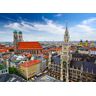 PAPERMOON Fototapete "Münchner Skyline" Tapeten Gr. B/L: 3 m x 2,23 m, Bahnen: 6 St., bunt (mehrfarbig) Fototapeten