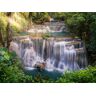 PAPERMOON Fototapete "Huay Mae Khamin Waterfall" Tapeten Gr. B/L: 5 m x 2,8 m, Bahnen: 10 St., bunt (mehrfarbig) Fototapeten