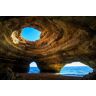 PAPERMOON Fototapete "Höhle in der Benagil-Algarve" Tapeten Gr. B/L: 4,5 m x 2,8 m, Bahnen: 9 St., bunt (mehrfarbig) Fototapeten