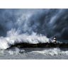 PAPERMOON Fototapete "Stürmische Wellen" Tapeten Gr. B/L: 4,5 m x 2,8 m, Rollen: 1 St., bunt Fototapeten