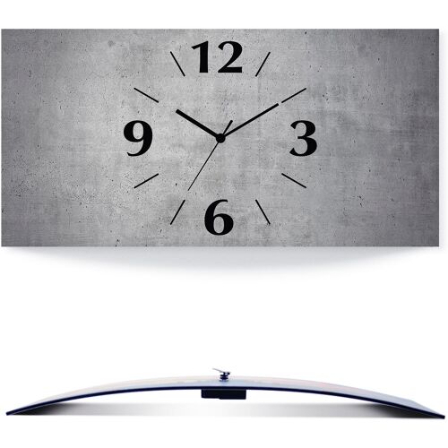 Artland Wanduhr ARTLAND „Grauer Beton“ Wanduhren Gr. B/H/T: 60 cm x 30 cm x 0,3 cm, Quarzuhr, grau Wanduhren analog, 60 cm