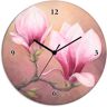 Wanduhr ARTLAND "Späte Magnolie" Wanduhren Gr. T: 1,8 cm, Funkuhr, lila Wanduhren