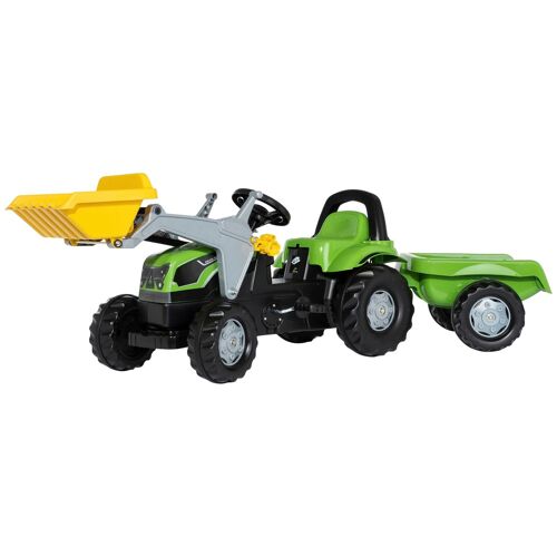 Rolly Toys Tretfahrzeug ROLLY TOYS „Deutz 5115 G“ Tretfahrzeuge grün Kinder Kettcar Tretfahrzeug Traktor mit Trailer und Lader