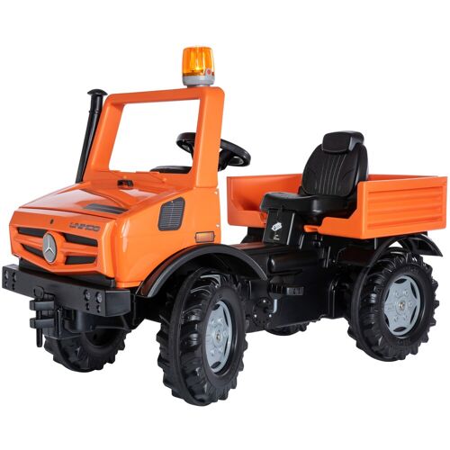 Rolly Toys Tretfahrzeug ROLLY TOYS „rolly Unimog Service“ Tretfahrzeuge orange Kinder Kettcar Tretfahrzeug mit Rundumleuchte