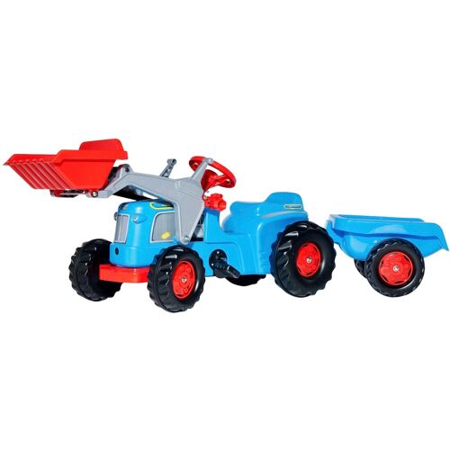 Rolly Toys Tretfahrzeug ROLLY TOYS „Classic“ Tretfahrzeuge blau Kinder Kettcar Tretfahrzeug Traktor mit Trailer und Lader