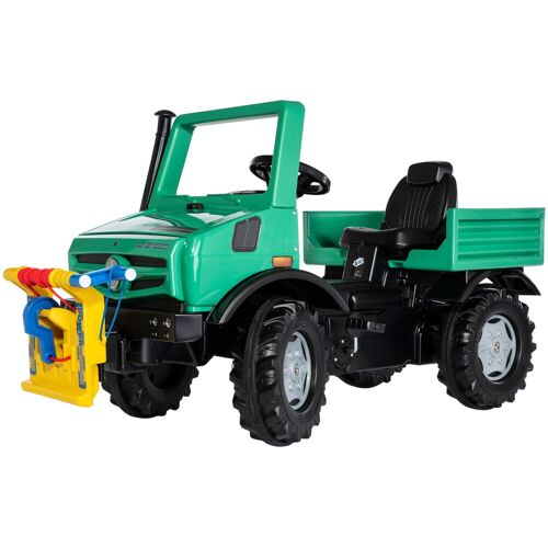 Rolly Toys Tretfahrzeug ROLLY TOYS „rolly Unimog Forst“ Tretfahrzeuge grün Kinder Kettcar Tretfahrzeug inkl. Seilwinde