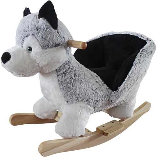 Schaukeltier BABYGO "Rocker Husky" Schaukeltiere bunt (grau, weiß, schwarz) Kinder Schaukeln Hopser