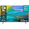 F (A bis G) HISENSE Mini-LED-Fernseher 65U6KQ Fernseher grau (anthrazit) 4k Fernseher