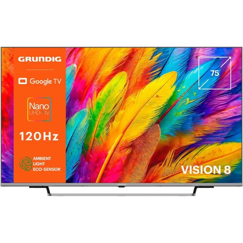 F (A bis G) GRUNDIG LED-Fernseher "75 VOE 83 CV4T00" Fernseher schwarz LED Fernseher