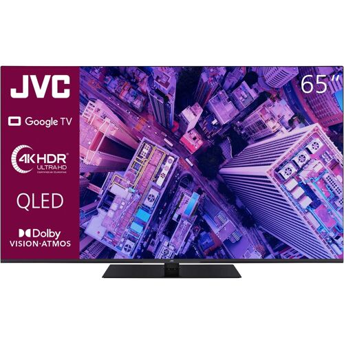 E (A bis G) JVC QLED-Fernseher "LT-65VGQ8255" Fernseher schwarz LED Fernseher