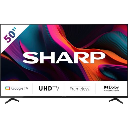 G (A bis G) SHARP LED-Fernseher "SHARP 50GL4260E Google TV 126 cm (50 Zoll) 4K Ultra HD TV" Fernseher schwarz LED Fernseher