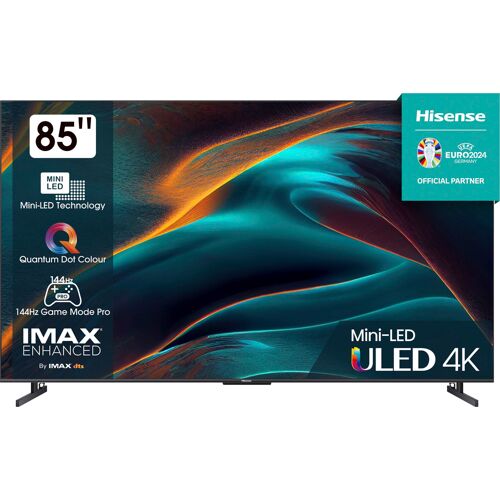 F (A bis G) HISENSE Mini-LED-Fernseher "85U7KQ" Fernseher schwarz 4k Fernseher